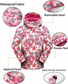 img 1 attached to Водонепроницаемая и ветрозащитная куртка для катания на лыжах и сноуборде для девочек от PHIBEE Sportswear
