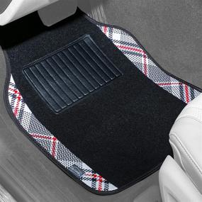 img 3 attached to 🚗 FH Group F14411PLAIDBEIGE: Universal Fit Tartan11 Plaid Trim Beige Automotive Floor Mats for Cars, SUVs, Trucks, Vans - Premium Quality & Versatile Design!