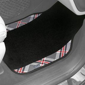 img 2 attached to 🚗 FH Group F14411PLAIDBEIGE: Universal Fit Tartan11 Plaid Trim Beige Automotive Floor Mats for Cars, SUVs, Trucks, Vans - Premium Quality & Versatile Design!