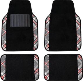 img 4 attached to 🚗 FH Group F14411PLAIDBEIGE: Universal Fit Tartan11 Plaid Trim Beige Automotive Floor Mats for Cars, SUVs, Trucks, Vans - Premium Quality & Versatile Design!