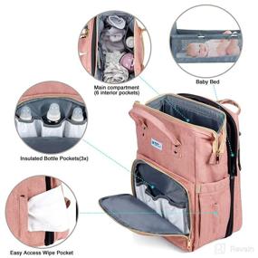 img 3 attached to 🎒 MiggyAndHat Diaper Bag Backpack: The Perfect Pink Bassinet Bed for Baby Shower Gifts and Travel Essentials
