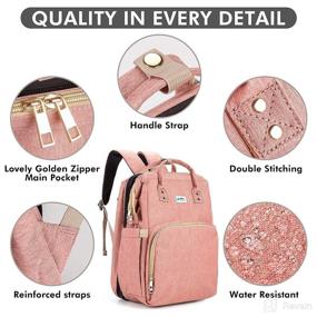 img 2 attached to 🎒 MiggyAndHat Diaper Bag Backpack: The Perfect Pink Bassinet Bed for Baby Shower Gifts and Travel Essentials