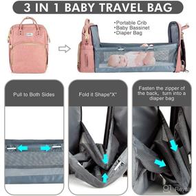 img 1 attached to 🎒 MiggyAndHat Diaper Bag Backpack: The Perfect Pink Bassinet Bed for Baby Shower Gifts and Travel Essentials