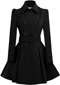 img 4 attached to Stay Stylish And Warm With ForeMode Women'S Double Breasted Wool Pea Coat – Perfect For Spring Outings