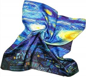 img 4 attached to 21X21" 100% Mulberry Silk Square Scarf In Gift Box By Shanlin