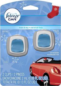 img 1 attached to Febreze Car Vent Clips Linen & Sky Air Freshener - 2 Count (2 Ml Each) - 0.13 Fl. Oz - Long-lasting Fragrance for Your Vehicle