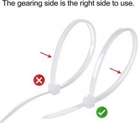 img 3 attached to 3M Self Adhesive White Cable Zip Tie Mounts 100Pcs W/ 8" Ties, Screws & Outdoor Sticky Wire Fasteners