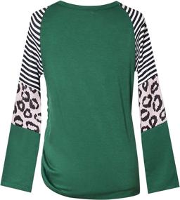 img 3 attached to Mirawise Leopard Stripes Sleeve Drawstring Girls' Clothing : Tops, Tees & Blouses