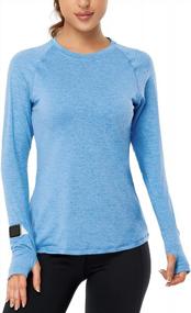 img 4 attached to Women'S Long Sleeve Workout Shirt For Yoga, Running, Sports, Exercise And Gym