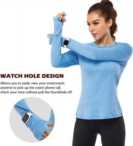 img 1 attached to Women'S Long Sleeve Workout Shirt For Yoga, Running, Sports, Exercise And Gym