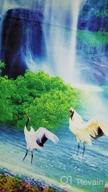 img 1 attached to Green Tropical Forest Jungle Waterfall Lake Birds Nature Landscape Tapestry Fabric Wall Hanging For Living Room - BROSHAN Window Wall Tapestry For Cloth Wall Mural Covering Blanket review by Ben Rodriguez
