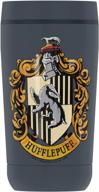 thermos guardian collection 12oz stainless steel travel tumbler with vacuum insulation and double wall - harry potter hufflepuff house crest design logo