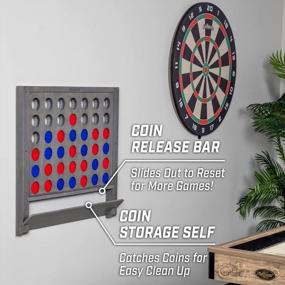 img 1 attached to Jumbo 4 In A Row Game With Coins - Wall-Mounted Giant Connect Four By GoSports