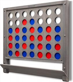 img 4 attached to Jumbo 4 In A Row Game с монетами — настенный Giant Connect Four от GoSports