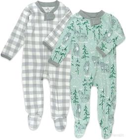 img 3 attached to HonestBaby 2 Pack Organic Cotton Footed Apparel & Accessories Baby Boys in Clothing