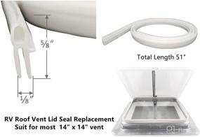 img 3 attached to 🏢 ZRNIDIYR 51" RV Roof Vent Seal - Replacement Gasket for Roof Vents and Vent Lid (1)