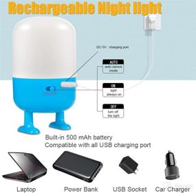 img 1 attached to 🌙 DEEPLITE Ночные светильники для детей: USB-заряжаемые детские лампы с датчиком движения для детской комнаты