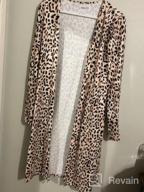 img 1 attached to Women'S Leopard Print Cardigan - Lightweight Long Sleeve Open Front Fall Sweater (S-XXL) review by Dhoal Black