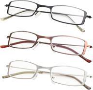 set of 3 women's lightweight small reading glasses - compact little readers for improved vision logo