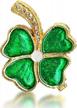 jeweled four leaf clover trinket box - a stunning decorative piece for your jewelry collection! logo