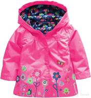 🌸 waterproof floral hooded coat jacket outwear raincoat hoodies for baby girls by wennikids logo