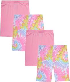 img 4 attached to Dreamstar Active Stretch Shorts Tie Dye Girls' Clothing : Active