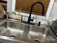 img 1 attached to Tohlar Black Kitchen Faucets With Pull-Down Sprayer Single Handle Kitchen Faucet, Modern Stainless Steel Kitchen Sink Faucet With Deck Plate review by Chris Palmer