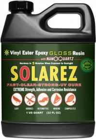 img 4 attached to SOLAREZ UV Cure Nano-Quartz Vinyl Ester Epoxy Gloss Resin (Quart) UV Solar Cure, Non-Tacky, Scratch & Heat Resistant ~ Surfboard, Craft, Hobby, Marine, Spa, RC, Woodwork, Tabletops, Coating, USA Made