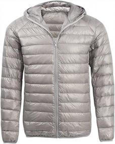 img 3 attached to Mens Ultra Light Weight Puffer Down Jacket With Hood By Hiheart