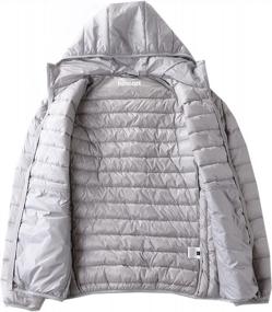 img 1 attached to Mens Ultra Light Weight Puffer Down Jacket With Hood By Hiheart