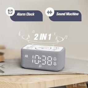 img 3 attached to ONLAKE Bedy White Noise Machine with Alarm Clock - 12 Sleep Soothing Sounds, Dual Alarm with 7 Wake Up Sounds, Auto-Off Timer, Battery Backup, Dimmable - Ideal Sound Machine for Baby, Kids, and Adults