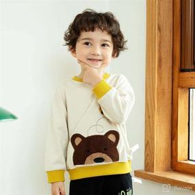 img 3 attached to Crewneck Sweatshirt Pullover Sweatshirts Toddler Apparel & Accessories Baby Boys best: Clothing