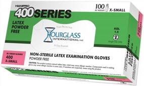 img 2 attached to Powder-Free Exam Gloves: Hourglass HandPRO 400 Latex Ambidextrous, 0.12Mm Thick, 240Mm Length, X-Small Size - 100 Gloves Per Box, 10 Boxes Per Case