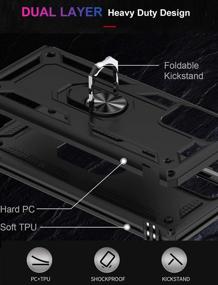 img 3 attached to LUMARKE Galaxy Note 20 Case: Military Grade, Magnetic Kickstand, Car Mount Compatible, Black