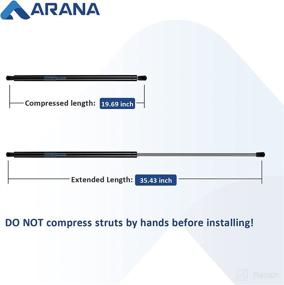 img 1 attached to 🚛 ARANA C1615953 35.43 inch Gas Shock Strut - Heavy Duty Support for Truck Bed, Camper Shell, RV Kitchen Door & More