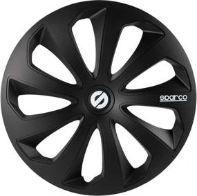 img 4 attached to 🚗 High-Quality Sparco SPC1670BK Sicilia Wheel Covers, Black, Set of 4, 16" - Enhance Your Vehicle's Style and Protection!