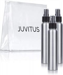img 4 attached to Portable And Durable Aluminum Spray Bottles - Get Our 3 Pack JUVITUS Mister Set With Refillable 4 Oz Capacity And Travel Bag!