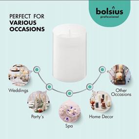 img 1 attached to BOLSIUS Votive Candles - 20 ресторанных свечей в упаковке в белых небьющихся пластиковых стаканчиках - 24 часа - европейское качество премиум-класса - гладкие и бездымные свечи для повторного зажигания без запаха
