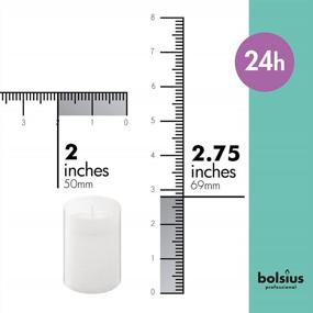 img 3 attached to BOLSIUS Votive Candles - 20 Pack Restaurant Candles In White Unbreakable Plastic Cups - 24 Hours - Premium European Quality - Unscented Smooth And Smokeless Relight Candles