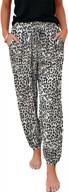 maxmoda plaid pajama bottoms for women with drawstring & pockets - stretchy lounge trousers for casual comfort, yoga, and jogging logo