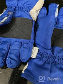 img 5 attached to 🧤 Зимняя защита флисовые водонепроницаемые перчатки для мальчиков - идеальные аксессуары для холодной погоды