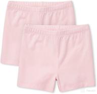 🩳 the children's place baby 2 pack and toddler girls cartwheel shorts: comfy and stylish bottoms for little girls logo