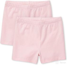 img 2 attached to 🩳 The Children's Place Baby 2 Pack and Toddler Girls Cartwheel Shorts: Comfy and Stylish Bottoms for Little Girls