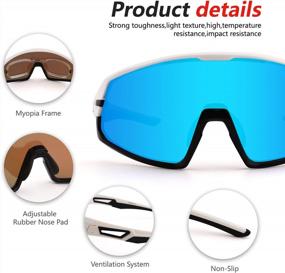 img 3 attached to Xiyalai Polarized Cycling Sunglasses For Men And Women - 4 Interchangeable Lens For Driving & Baseball Glasses