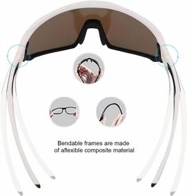 img 1 attached to Xiyalai Polarized Cycling Sunglasses For Men And Women - 4 Interchangeable Lens For Driving & Baseball Glasses