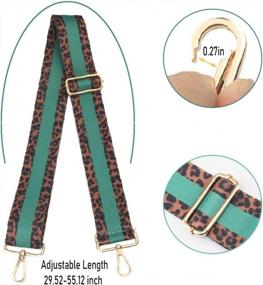 img 3 attached to Wide Shoulder Strap, Adjustable Length Replacement Straps Crossbody Handbag Purse Strap (Wide：1.97'') (Gold Buckle-Green)