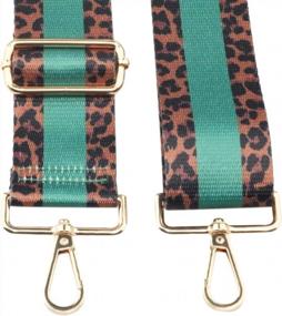 img 1 attached to Wide Shoulder Strap, Adjustable Length Replacement Straps Crossbody Handbag Purse Strap (Wide：1.97'') (Gold Buckle-Green)