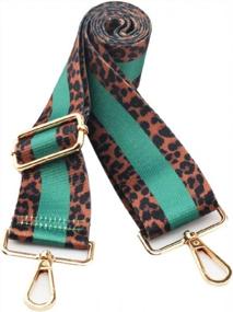 img 4 attached to Wide Shoulder Strap, Adjustable Length Replacement Straps Crossbody Handbag Purse Strap (Wide：1.97'') (Gold Buckle-Green)