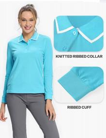 img 1 attached to Womens' Long Sleeve Golf Polo Shirts With Collar, UPF 50+ Sun Protection – Hiverlay