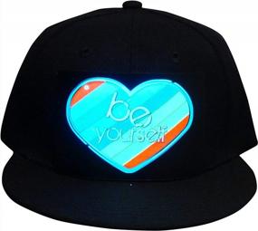 img 4 attached to LED Sound Activated Baseball Cap Flashing Hat Rave Light Up DJ Snapback For Men And Women